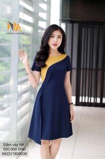 Đầm xoè A bèo thân phối