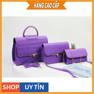 Combo bộ 3 túi xách nữ giá rẻ đẹp, túi xách nữ thời trang, túi xách nữ công sở, túi xách nữ siêu hot XOAY01