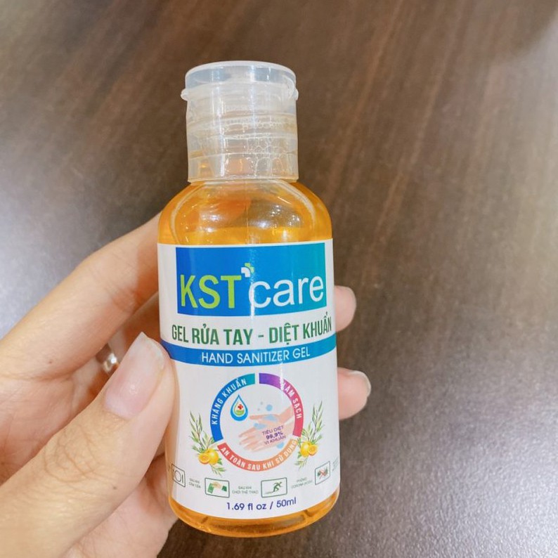 Gel rửa tay khô diệt khuẩn kst 50ml hương cam