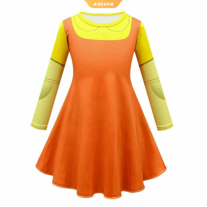 Áo thun / Đầm dáng dài hóa trang nhân vật phim Hàn Quốc Squid Game vào dịp Halloween Giáng Sinh