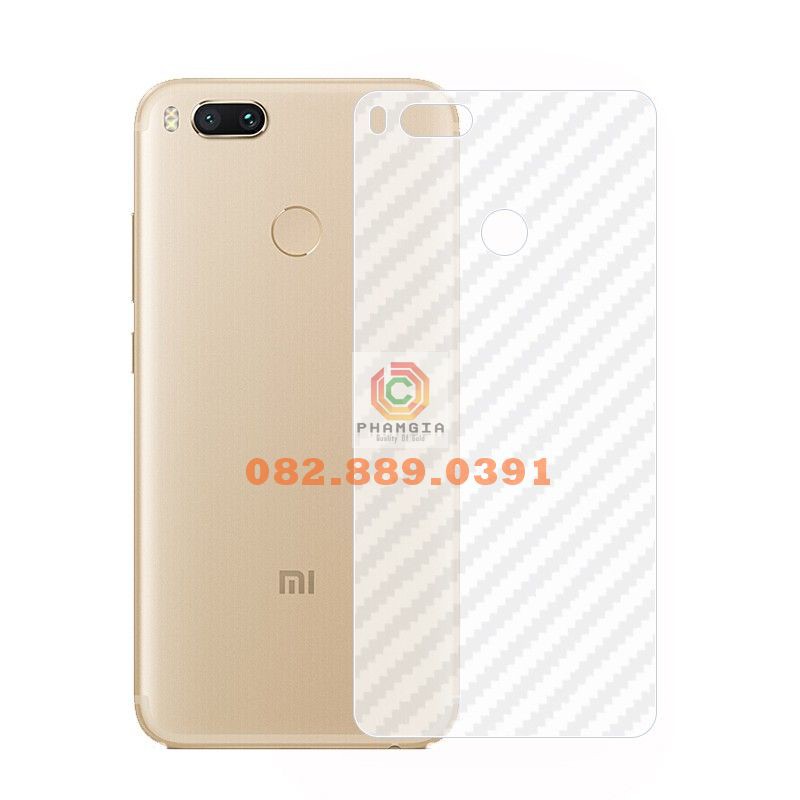 Miếng dán mặt lưng skin carbon Xiaomi Mi 8/ Mi A1