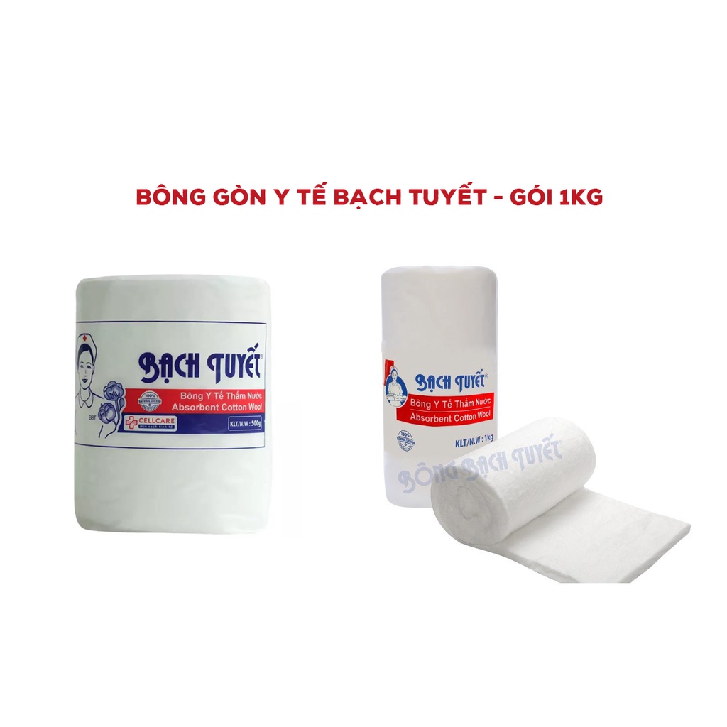 Bông Gòn Y Tế Bạch Tuyết - gói 1kg