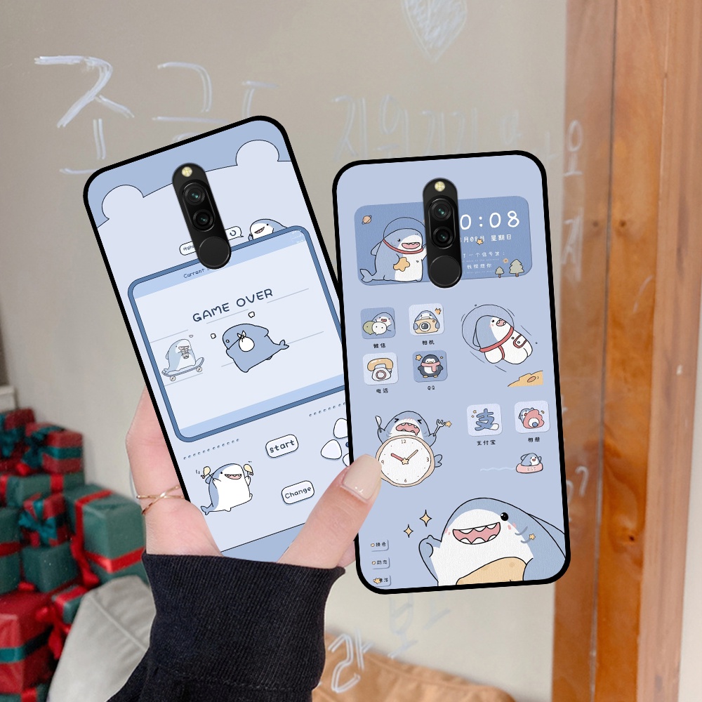 Ốp Xiaomi Redmi 8 in hình nền cá mập đáng yêu giá rẻ