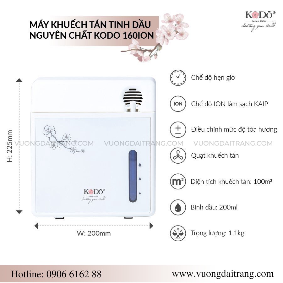 Máy Khuếch Tán Tinh Dầu KODO KD 160ION