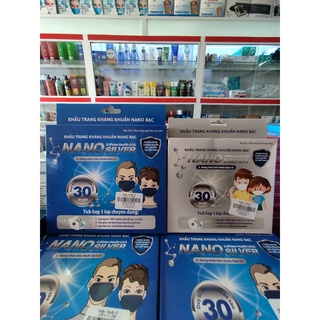 Khẩu trang vải kháng khuẩn Nano bạc hộp 1 chiếc