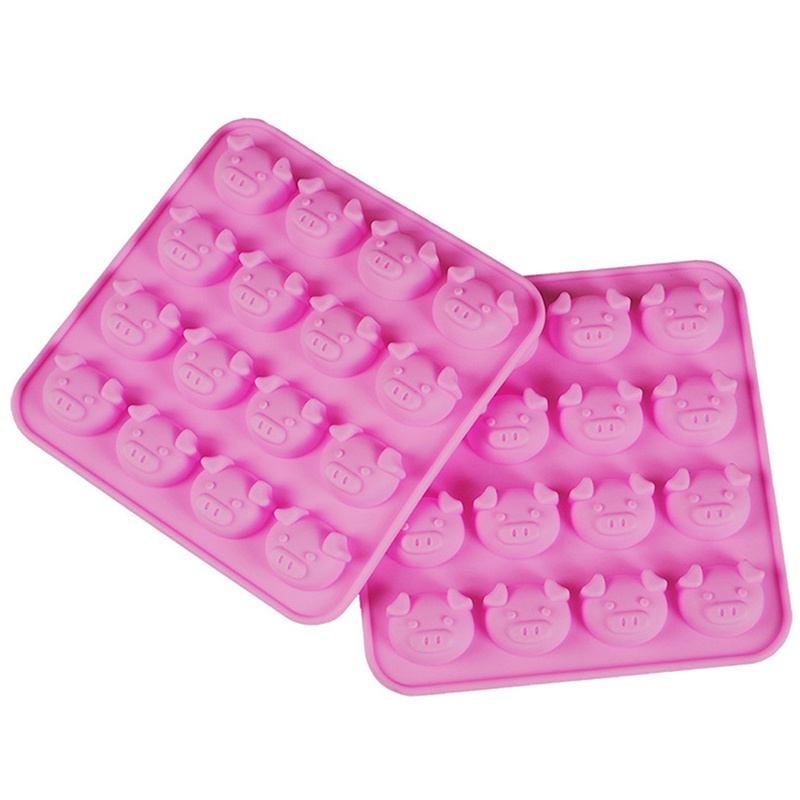 Khuôn Làm Bánh Chất Liệu Silicone Hình Chú Heo Dễ Thương
