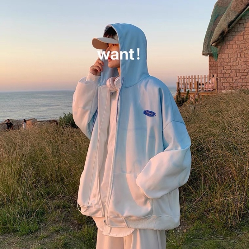 Áo Khoác Bóng Chày Có Nón Màu Gradient Thời Trang Hàn Quốc Cho Cặp Đôi áo khoác hoodie cặp áo khoác nỉ bông áo khoác hoodie form rộng