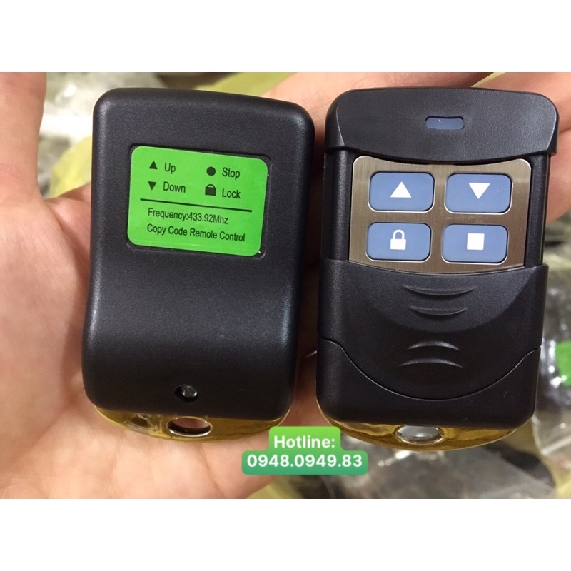 Điều khiển cửa cuốn tự học lệnh tần số 433 mHz