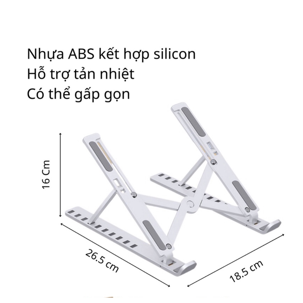 Giá Đỡ Laptop Mini Nhỏ Gọn Bỏ Túi, Đế Tản Nhiệt Laptop Stand 7 Mức Độ Gọn Nhẹ Siêu Rẻ Hayaku