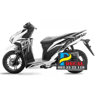 Tem Rời Vario 150 Trắng Đen