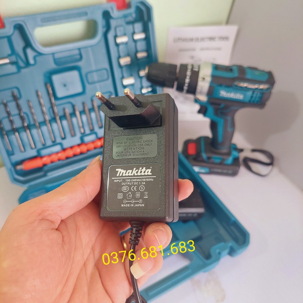 Máy Khoan Pin Ma.ki.ta 72v Thế Hệ Mới, Có Búa, Tặng 24 Phụ Kiện