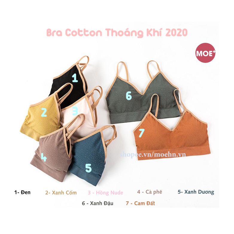 [Mã FAMAYWA giảm 10K đơn 50K]  Bra Cotton Spandex Thoáng Khí Bản Cải Tiến 2020