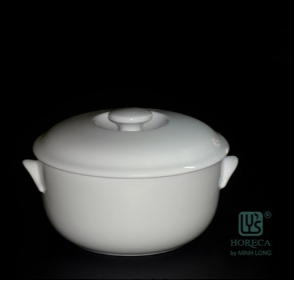 Thố cơm canh thịt kho súp 18cm + Nắp, Jasmine trắng, Jasmine Lys, Minh Long I, Việt Nam