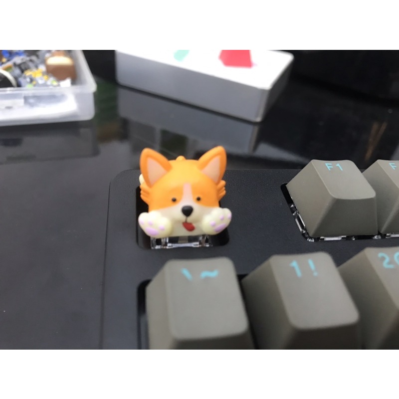 Keycap chó corgi , nút bàn phím cơ hình chó corgi