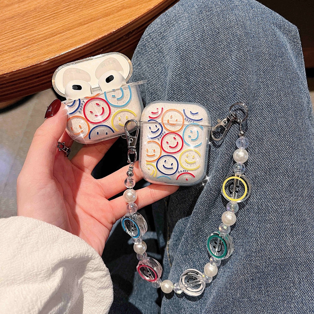 Vỏ Bảo Vệ Hộp Sạc Tai Nghe AirPods3 AirPods3 Họa Tiết Trái Tim Lấp Lánh Dễ Thương 2021 Thời Trang Ốp