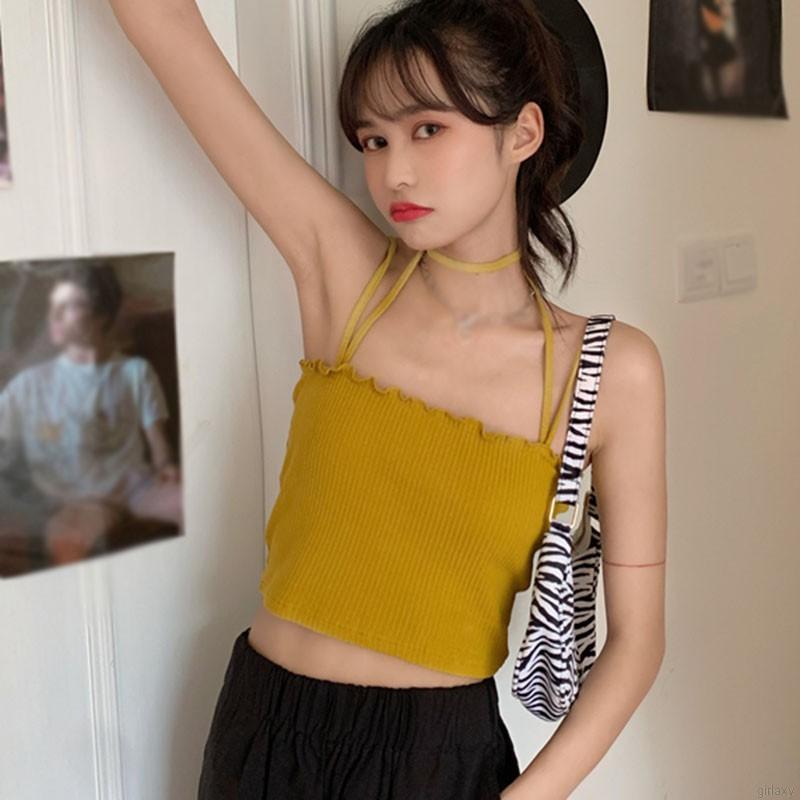 Áo dây không tay màu trơn thời trang Hàn Quốc