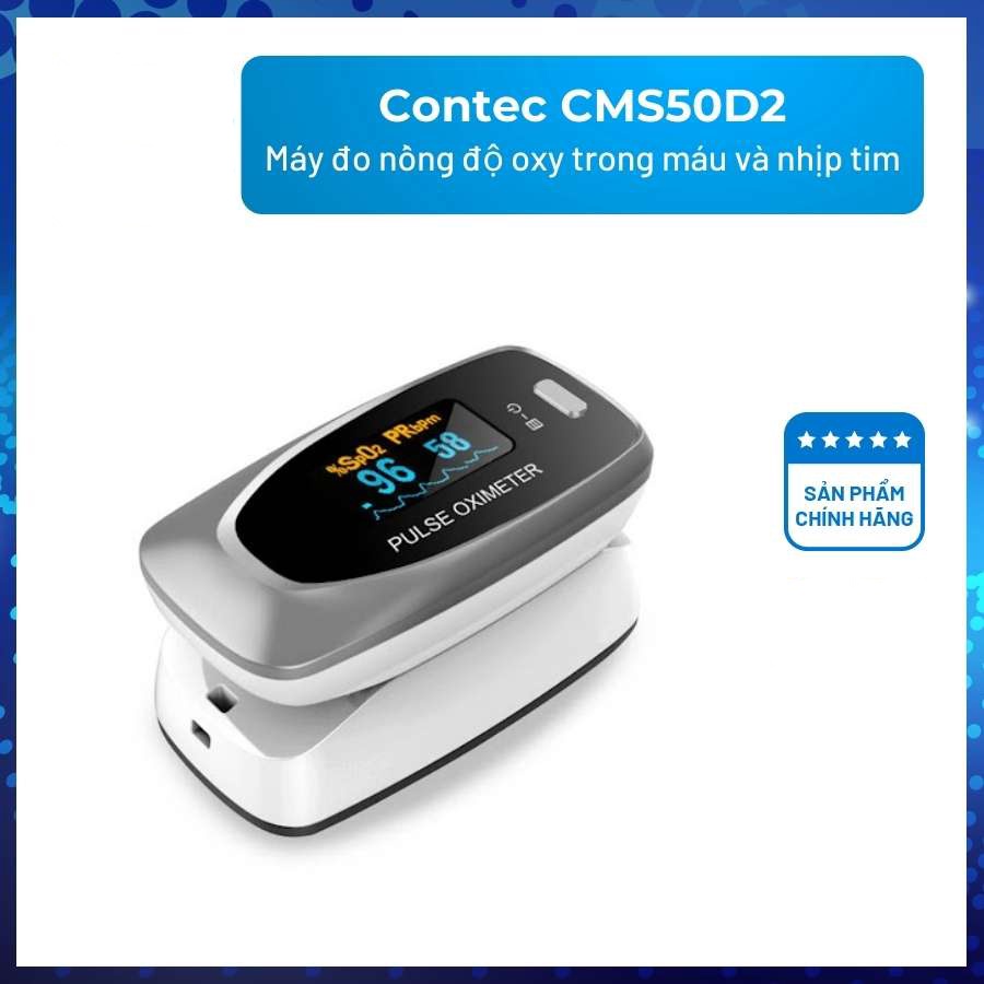 Máy đo nồng độ oxy trong máu SpO2 Contec CMS50D2 màn hình OLED