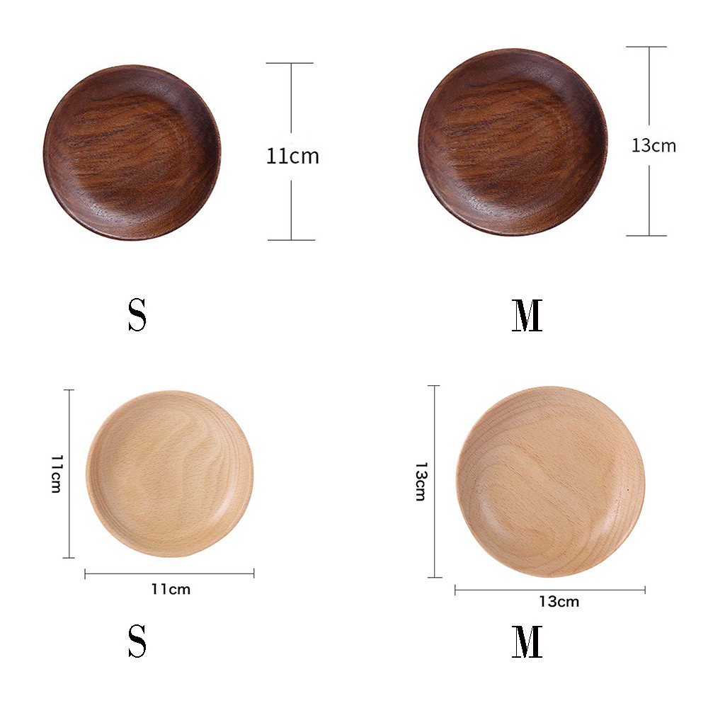 1 Đĩa Gỗ Tròn Nhiều Màu Đựng Thức Ăn Trái Cây Trang Trí Bàn Ăn Taylor1