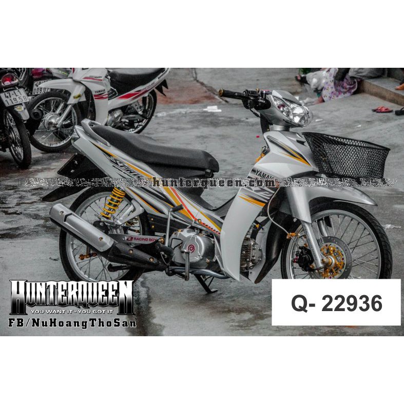 Tem rời xe Sirius, Tem Spark đơn giản - Thiết kế theo yêu cầu, chỉnh sửa theo ý. Sắc nét, bền màu. Tem chế cao cấp