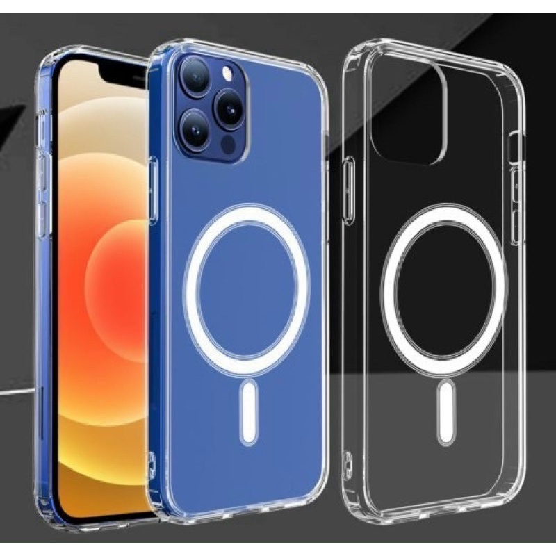 Ốp lưng WiWU trong suốt hỗ trợ sạc Magsafe cho iPhone13, 13 Pro, 13 Pro Max trong cứng viền dẻo không ố màu