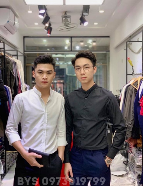 SƠMI TRẮNG CỔ TÀU lụa thái không nhăn không xù.chuẩn soái ca cho các nam thần.bao đẹp | BigBuy360 - bigbuy360.vn