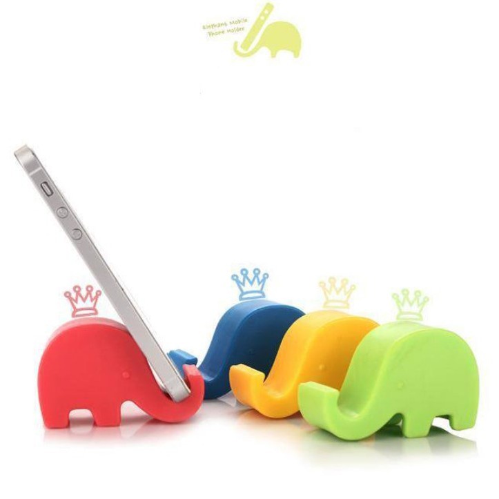 Giá đỡ điện thoại hình voi con cute dễ thương nhiều màu sắc, giá điện thoại mini để bàn