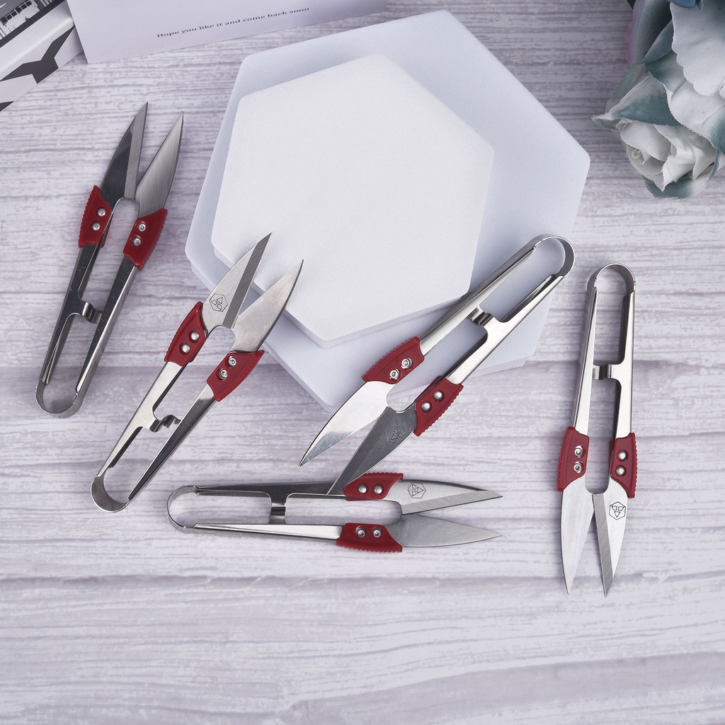 Thép không gỉ sợi cắt phụ kiện may kéo cắt chéo thêu chủ đề clip