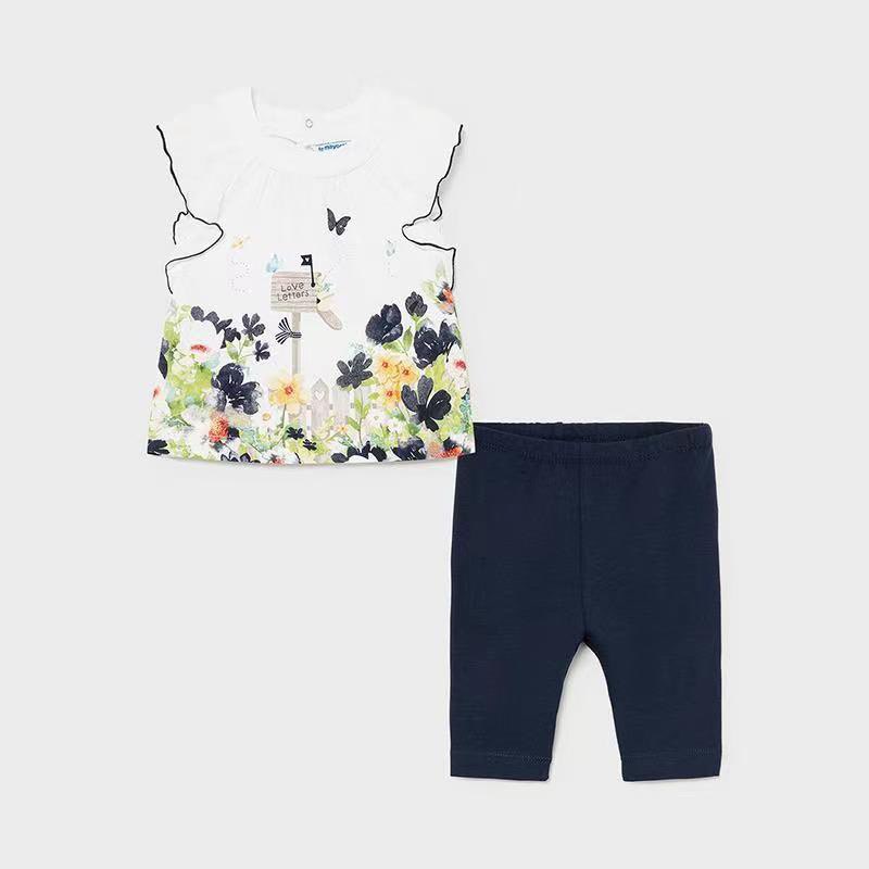 Set May0.ral áo váy hoa + quần legging