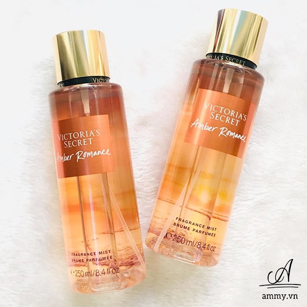 Xịt thơm toàn thân Bodymist Victoria's Secret mùi Amber Romance thơm nhẹ nhàng quyến rũ chai 250ml