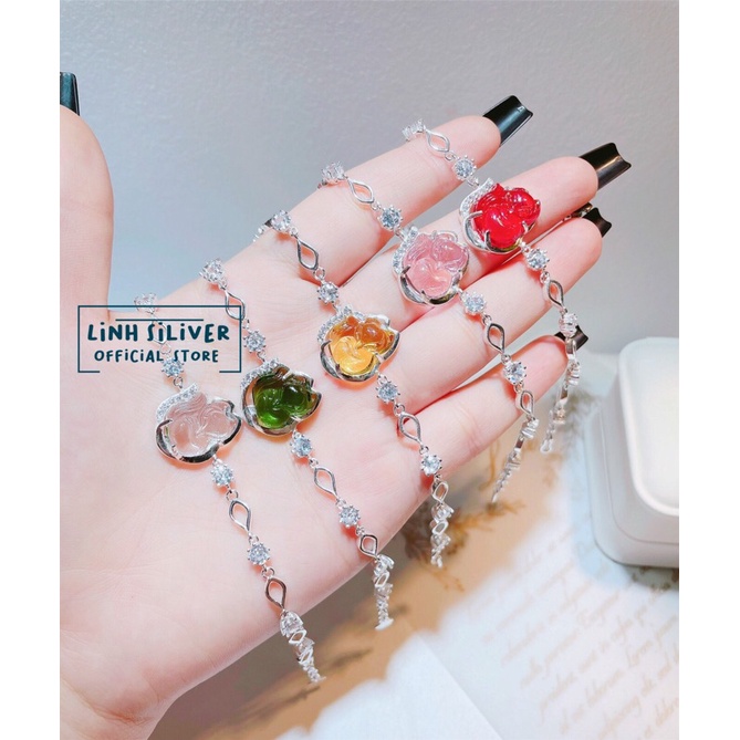 LẮC TAY HỒ LY CHO BẠN NỮ ĐỦ MÀU- LẮC TAY BẠC TA