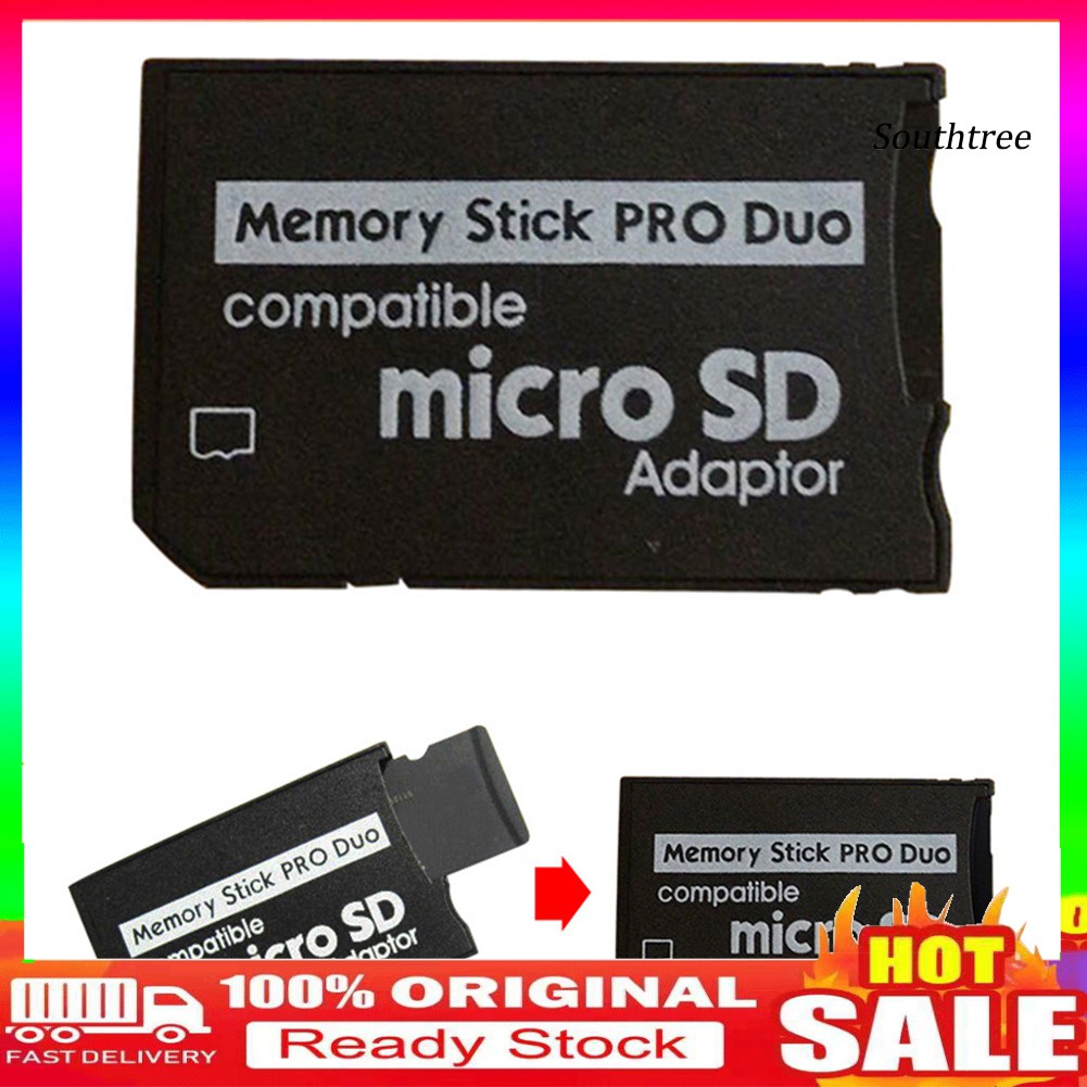 Micro SD TF to MS Pro Duo Reader Memory Stick Adapter Converter Card for PSP