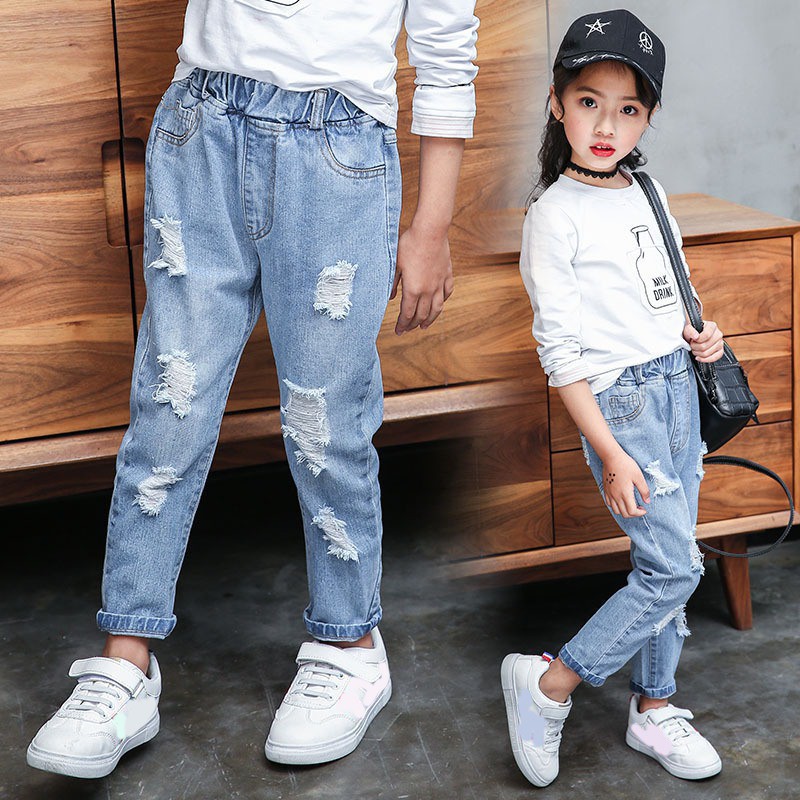 Quần Denim Lưng Thun Cho Bé