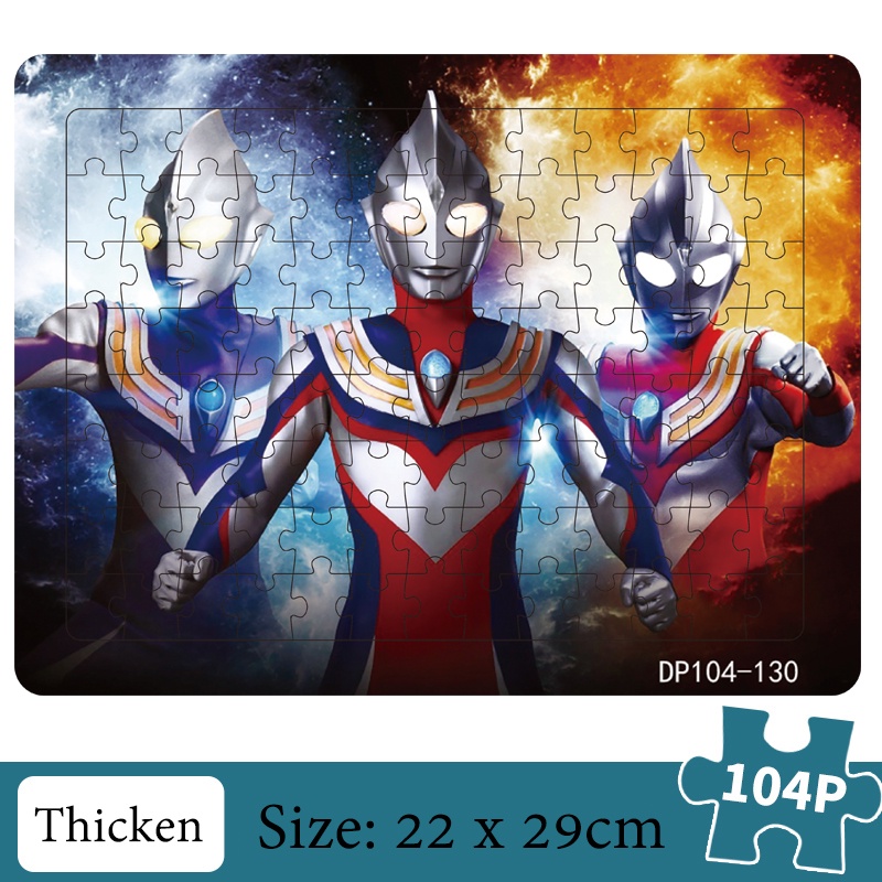 Bộ 104 miếng xếp hình Ultraman LEQIAZHIXING giáo dục sớm cho bé