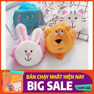 BÔNG TẮM LƯỚI TRÒN HÌNH CON VẬT ĐÁNG YÊU CHO BÉ