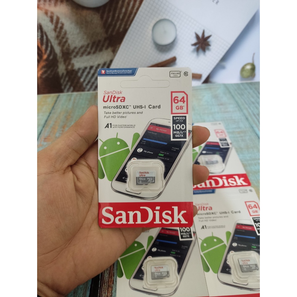 (New 2022)Thẻ Nhớ microSDHC SanDisk Ultra 64GB UHS-I - 100MB/s