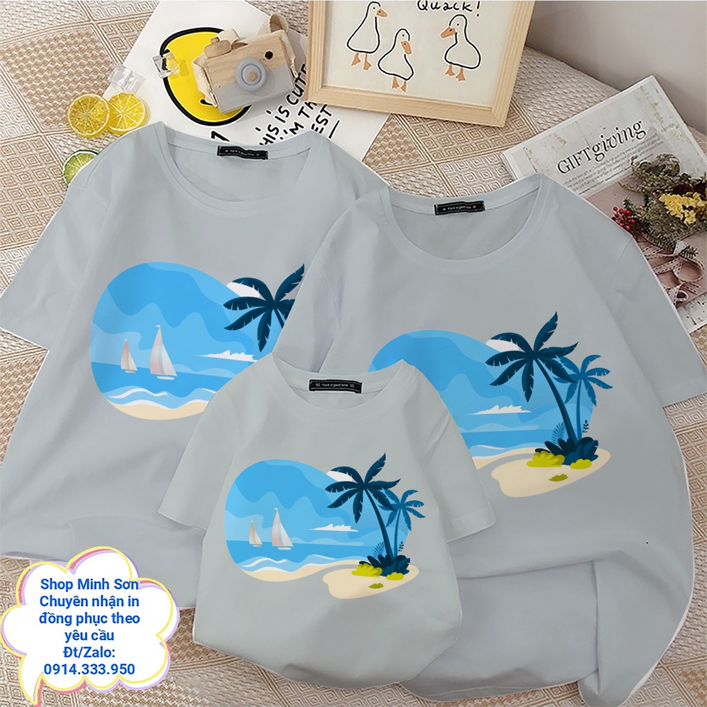 🏖⛵🏖VIDEO ÁO GIA ĐÌNH THUYỀN VÀ BIỂN, ÁO ĐI BIỂN CHẤT COTTON LOẠI 1 ĐỦ MÀU ĐỦ SIZE