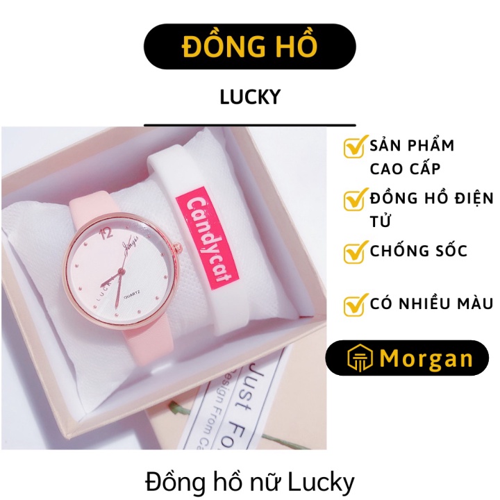Đồng Hồ Thời Trang Nữ Lucky Dây Da Mẫu Mới Cực Đẹp 7723