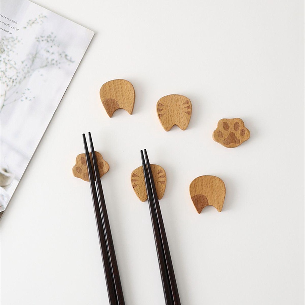 IVORY Giá Đỡ Đũa Bằng Gỗ Thiết Kế Tinh Tế Dễ Thương Tiện Dụng Cho Nhà Hàng