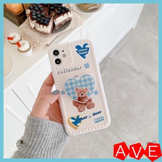 Ốp lưng điện thoại iPhone Khung ảnh chấm bi INS có đế Ốp lưng dày mềm mại Cảm giác cầm tay thoải mái Hình gấu TPU trong suốt cao Xr MAX 7plus XS 11 8plus SE2020 Max Pro 🎈AVE