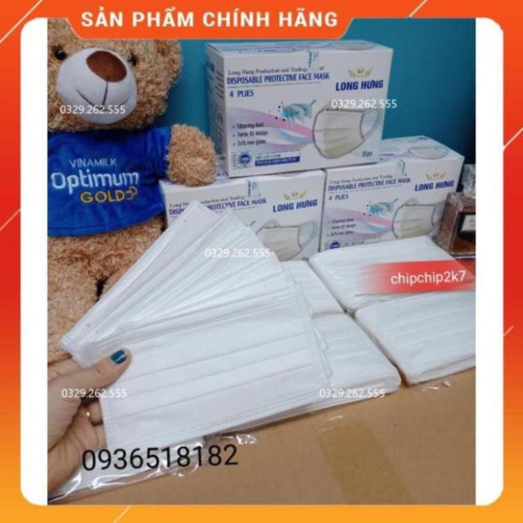 (Giá sốc) Hộp khẩu trang 4 lớp màu trắng tinh