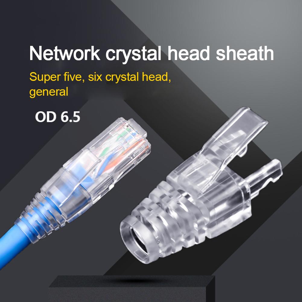 CAT5E CAT6 RJ45 Cáp mạng Ethernet Giảm căng thẳng Boots Cáp Đầu nối Nắp đậy phích cắm