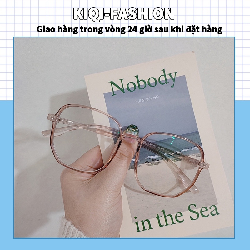 Mắt kính gọng vuông trong suốt chống bức xạ và ánh sáng xanh phong cách Hàn Quốc thời trang sành điệu cho nam và nữ