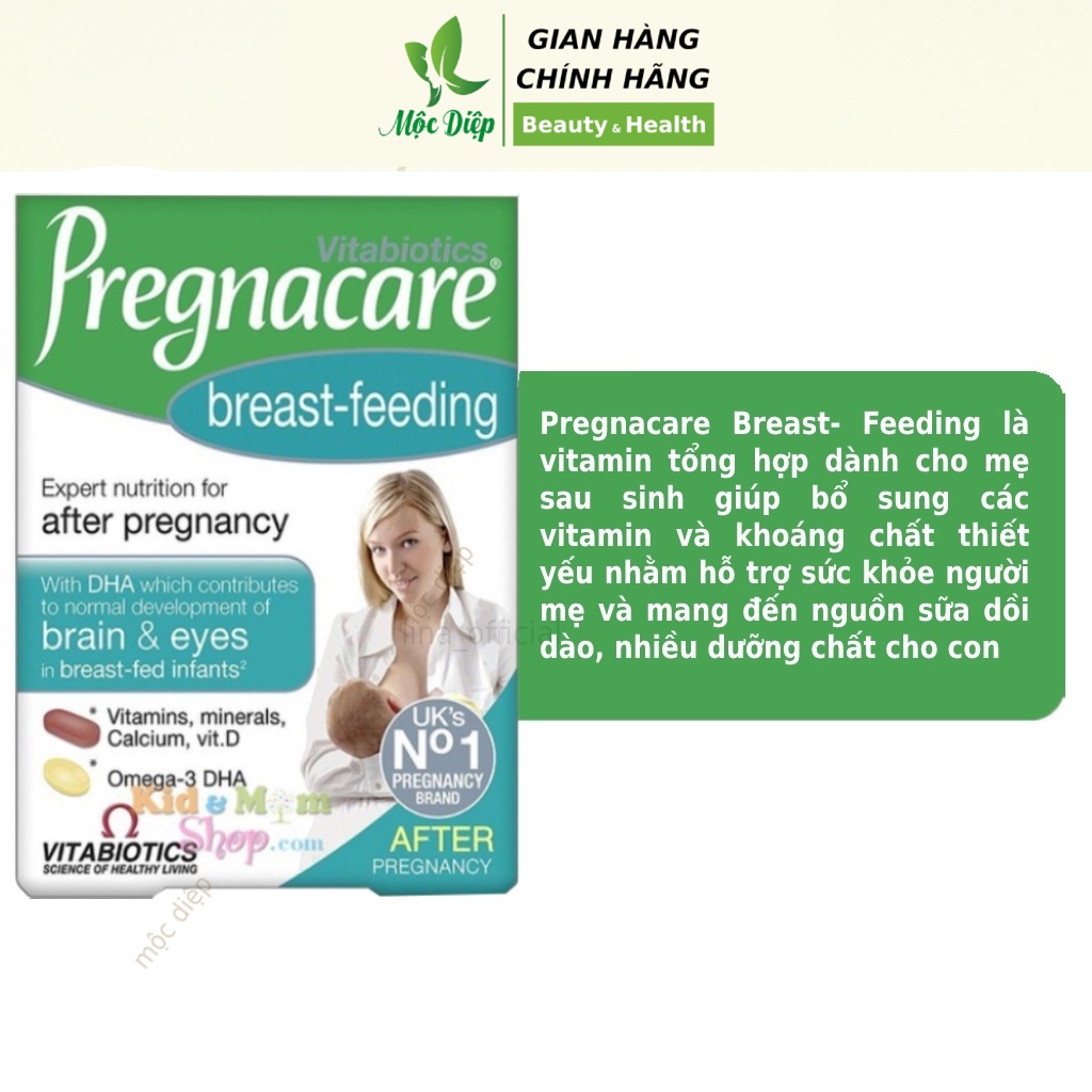 Vitamin tổng hợp Anh Quốc Vitamin bú sau sinh Anh Prenacare breast-feeding tăng chất lượng sữa mẹ - Mộc Diệp