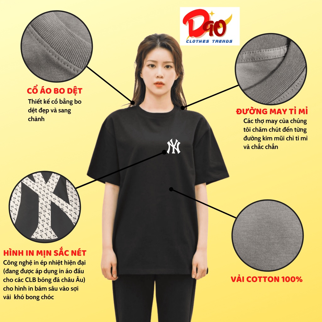 Áo thun nam – Áo phông nữ UNISEX 100% Cotton chất lượng cao in hình NY thiết kế trẻ trung năng động