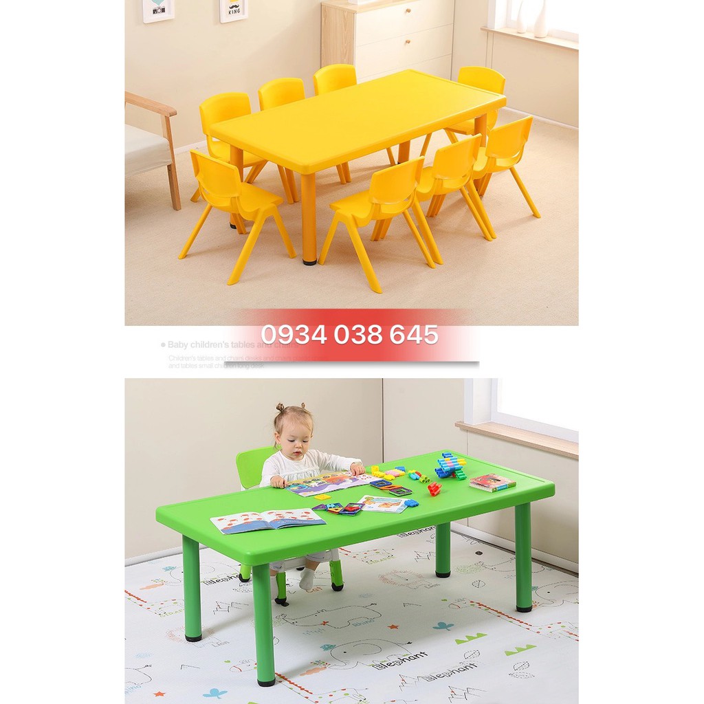 Bàn nhựa nhập khẩu cho bé mẫu giáo | BigBuy360 - bigbuy360.vn