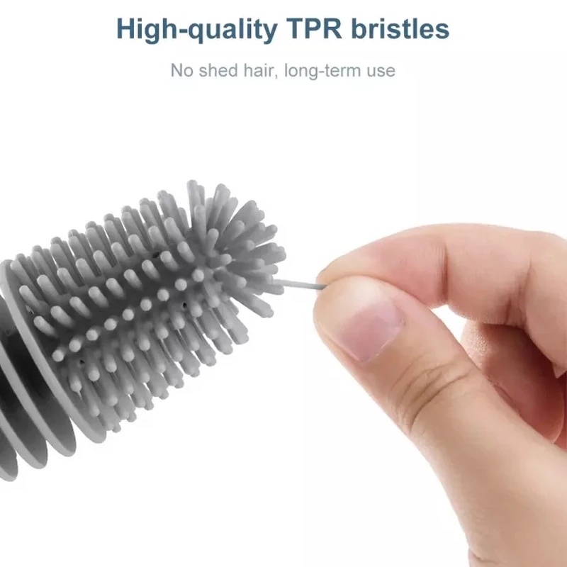 Bàn Chải Silicone Vệ Sinh Ly Cốc Chai Lọ Đa Năng 3 Màu TPR