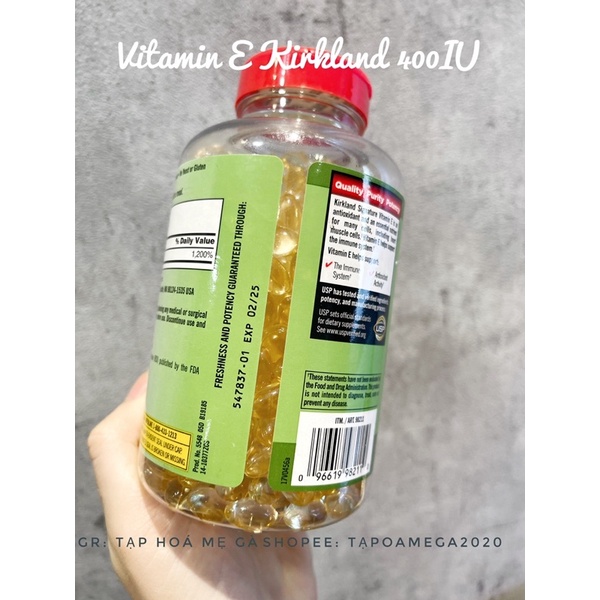VITAMIN E KIRKLAND 400IU 500viên của Mỹ 🇺🇸🇺🇸