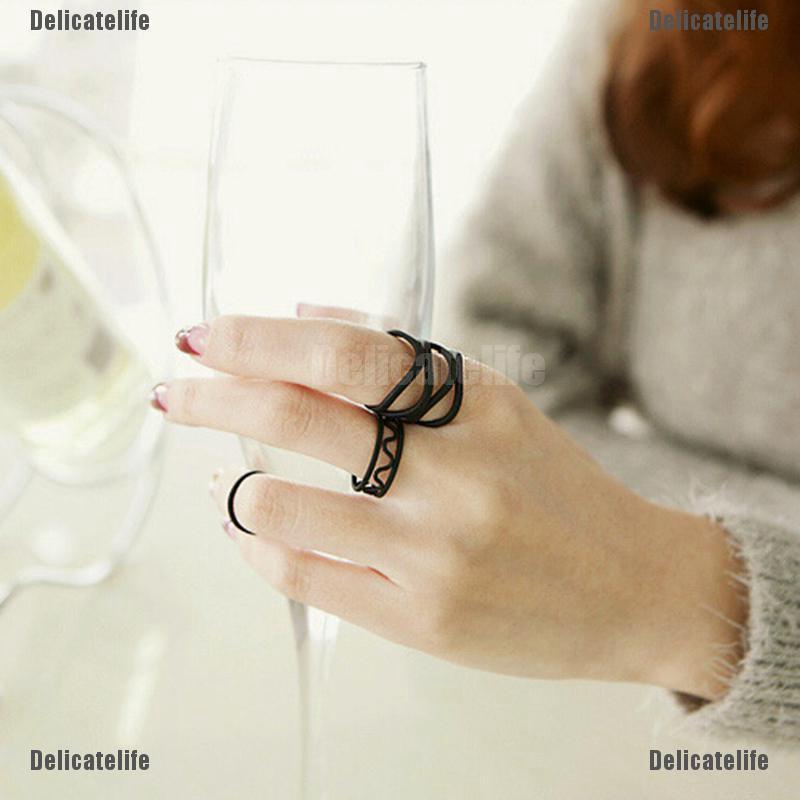 Bộ 3 nhẫn midi nhiều kiểu dáng xinh xắn