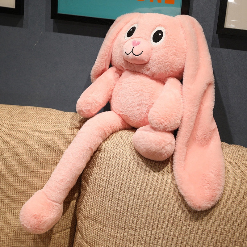 Búp Bê Thỏ Nhồi Bông Tai Dài Có Thể Kéo Dãn 100Cm