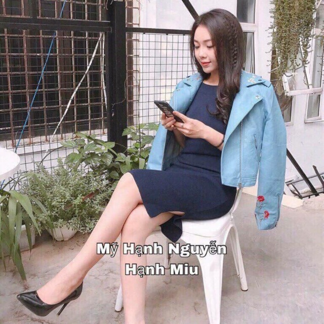 Áo da thêu hoa size S